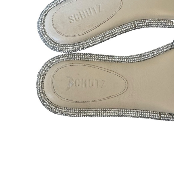Schutz - Alcina Clear Strap Rhinestone Sandals Sz 8.5 - Picture 7 of 11